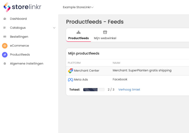 StoreLinkr product feeds